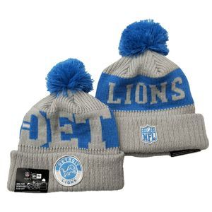 NWT Detroit Lions NFL Sports Knit Pom Beanie Fleece Lining OSFA Unisex